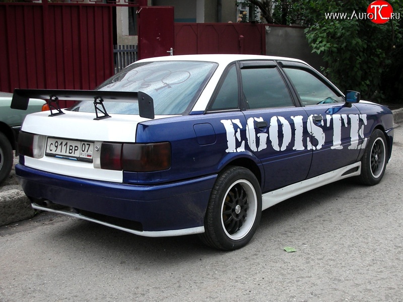 4 499 р. Накладка заднего бампера Rieger Audi 80 B4 седан (1992-1996)  с доставкой в г. Таганрог