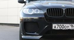 4 749 р. Накладки Global-Tuning на передний бампер автомобиля  BMW X6  E71 (2008-2014) дорестайлинг, рестайлинг (Неокрашенная)  с доставкой в г. Таганрог. Увеличить фотографию 4