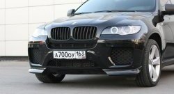 4 749 р. Накладки Global-Tuning на передний бампер автомобиля  BMW X6  E71 (2008-2014) дорестайлинг, рестайлинг (Неокрашенная)  с доставкой в г. Таганрог. Увеличить фотографию 6