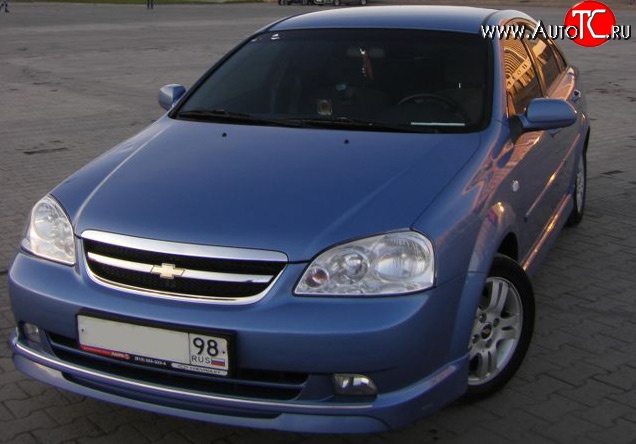 5 949 р. Накладка Street Edition на передний бампер Chevrolet Lacetti седан (2002-2013) (Неокрашенная)  с доставкой в г. Таганрог