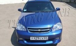 2 399 р. Накладка переднего бампера Tuning Zone Chevrolet Lacetti седан (2002-2013) (Неокрашенная)  с доставкой в г. Таганрог. Увеличить фотографию 2