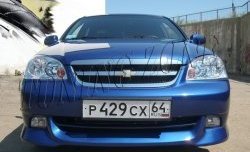 2 399 р. Накладка переднего бампера Tuning Zone Chevrolet Lacetti седан (2002-2013) (Неокрашенная)  с доставкой в г. Таганрог. Увеличить фотографию 3