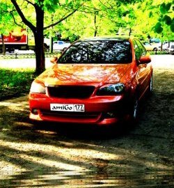 2 399 р. Накладка переднего бампера Tuning Zone Chevrolet Lacetti седан (2002-2013) (Неокрашенная)  с доставкой в г. Таганрог. Увеличить фотографию 5