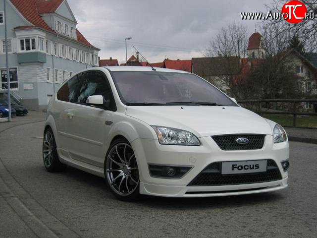 4 999 р. Накладка переднего бампера ST Sport Ford Focus 2  седан дорестайлинг (2004-2008) (Неокрашенная)  с доставкой в г. Таганрог