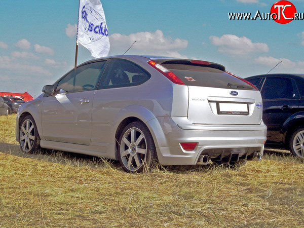 7 799 р. Юбка-диффузор заднего бампера Sport  Ford Focus  2 (2004-2008) хэтчбэк 3 дв. дорестайлинг, хэтчбэк 5 дв. дорестайлинг (Неокрашенная)  с доставкой в г. Таганрог