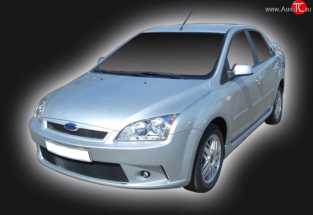 2 549 р. Решётка радиатора GT Dynamics Ford Focus 2 хэтчбэк 3 дв. дорестайлинг (2004-2007) (Неокрашенная)  с доставкой в г. Таганрог