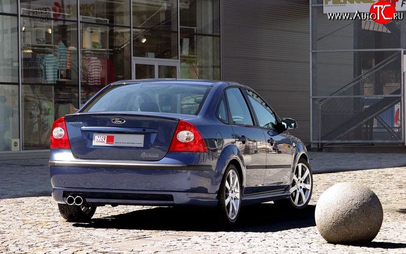 5 699 р. Накладка бампера MS  Ford Focus  2 (2004-2008)  седан дорестайлинг (Неокрашенная)  с доставкой в г. Таганрог