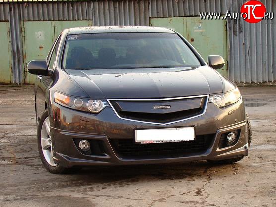 9 399 р. Юбка переднего бампера MUGEN Honda Accord CU седан дорестайлинг (2008-2011) (Неокрашенная)  с доставкой в г. Таганрог