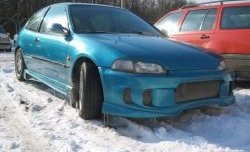 8 899 р. Передний бампер R-Style Honda Civic EG седан (1992-1995)  с доставкой в г. Таганрог. Увеличить фотографию 2