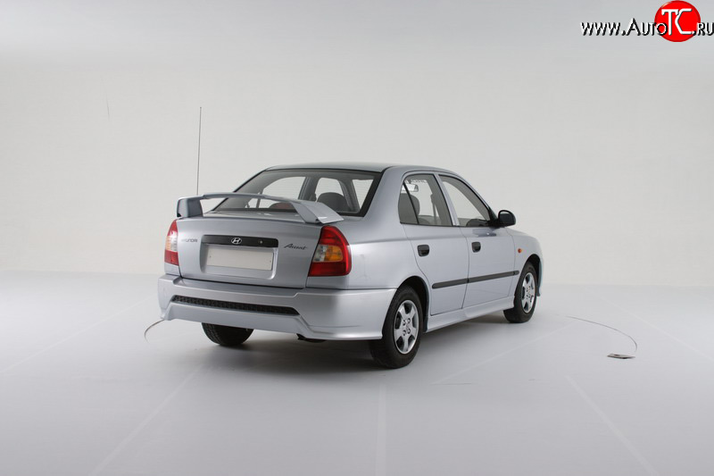 2 049 р. Пороги накладки Классик Hyundai Accent седан ТагАЗ (2001-2012) (Неокрашенные)  с доставкой в г. Таганрог