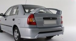 2 649 р. Спойлер Классик Hyundai Accent седан ТагАЗ (2001-2012) (Неокрашенный)  с доставкой в г. Таганрог. Увеличить фотографию 2