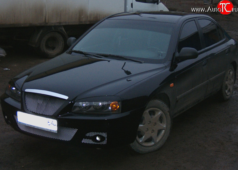 3 399 р. Передний бампер M-VRS Hyundai Elantra XD седан дорестайлинг (2000-2003) (Неокрашенный)  с доставкой в г. Таганрог