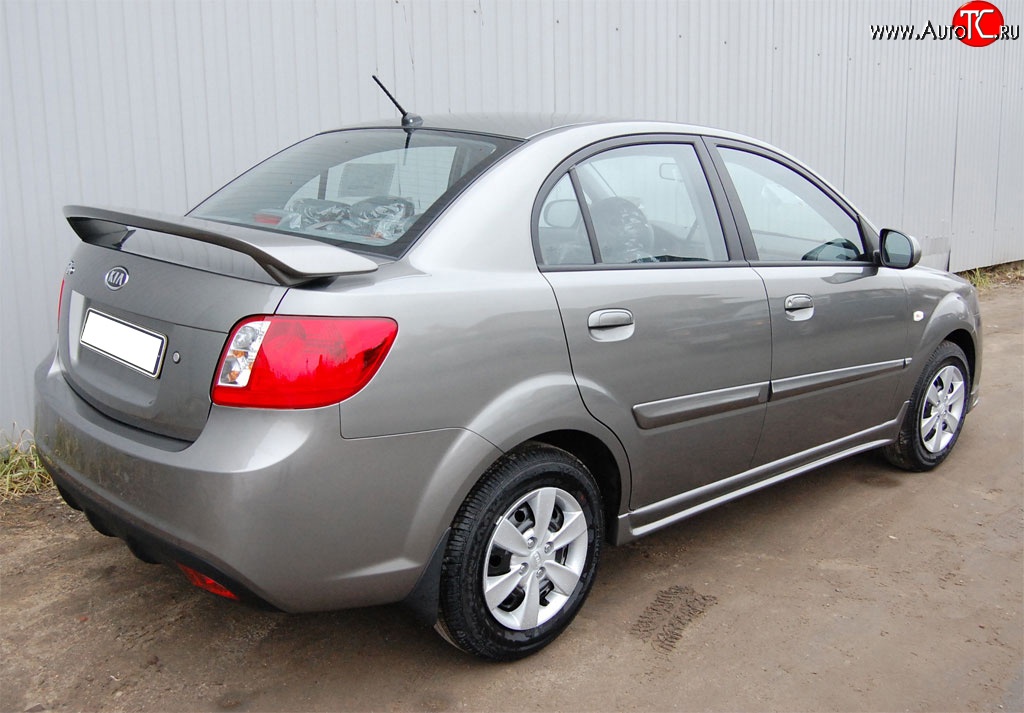 5 799 р. Спойлер GT Dynamics KIA Rio 2 JB дорестайлинг седан (2005-2009) (Неокрашенный)  с доставкой в г. Таганрог