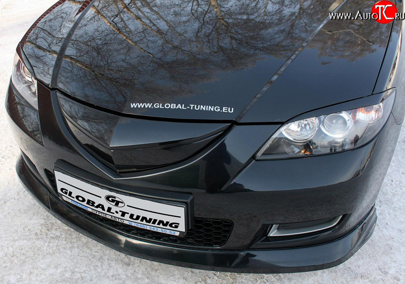 3 049 р. Радиаторная решётка Global-Tuning Mazda 3/Axela BK дорестайлинг седан (2003-2006) (Неокрашенная)  с доставкой в г. Таганрог