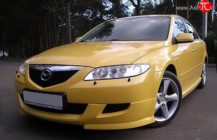 7 349 р. Накладка переднего бампера AERO Mazda 6 GG лифтбэк дорестайлинг (2002-2005) (Неокрашенная)  с доставкой в г. Таганрог