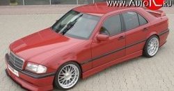 4 399 р. Накладка переднего бампера Rieger  Mercedes-Benz C-Class  W202 (1993-2001) дорестайлинг седан, рестайлинг седан  с доставкой в г. Таганрог. Увеличить фотографию 1