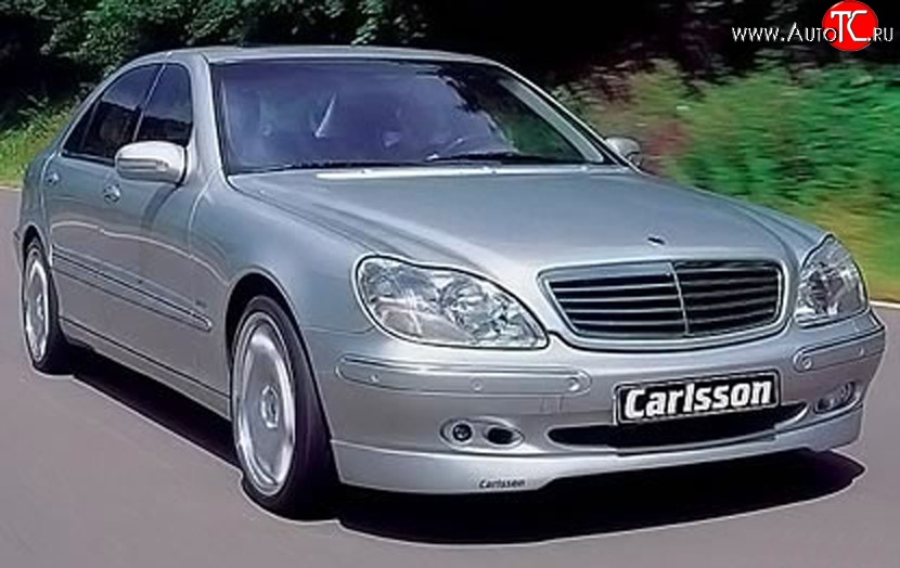 8 949 р. Накладка переднего бампера CARLSSON Mercedes-Benz S class W220 (1998-2005) (Неокрашенная)  с доставкой в г. Таганрог