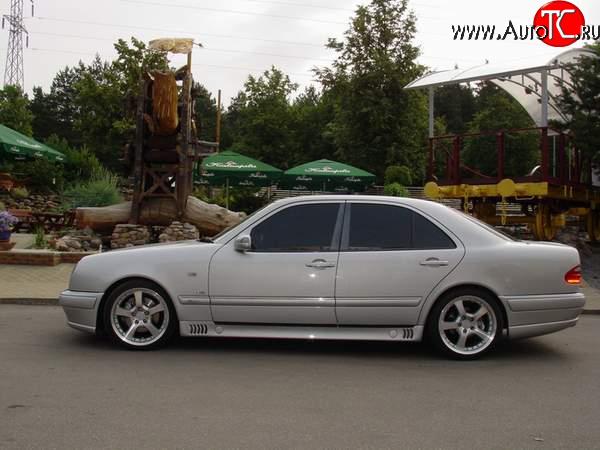 9 799 р. Пороги накладки Lorinzer Mercedes-Benz E-Class W210 дорестайлинг седан (1996-1999) (Неокрашенные)  с доставкой в г. Таганрог