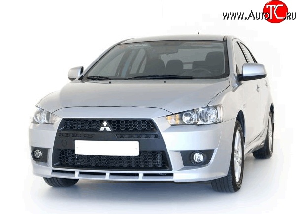 22 899 р. Передний бампер Standart Plus Mitsubishi Lancer 10 хэтчбэк дорестайлинг (2007-2010) (Неокрашенный)  с доставкой в г. Таганрог