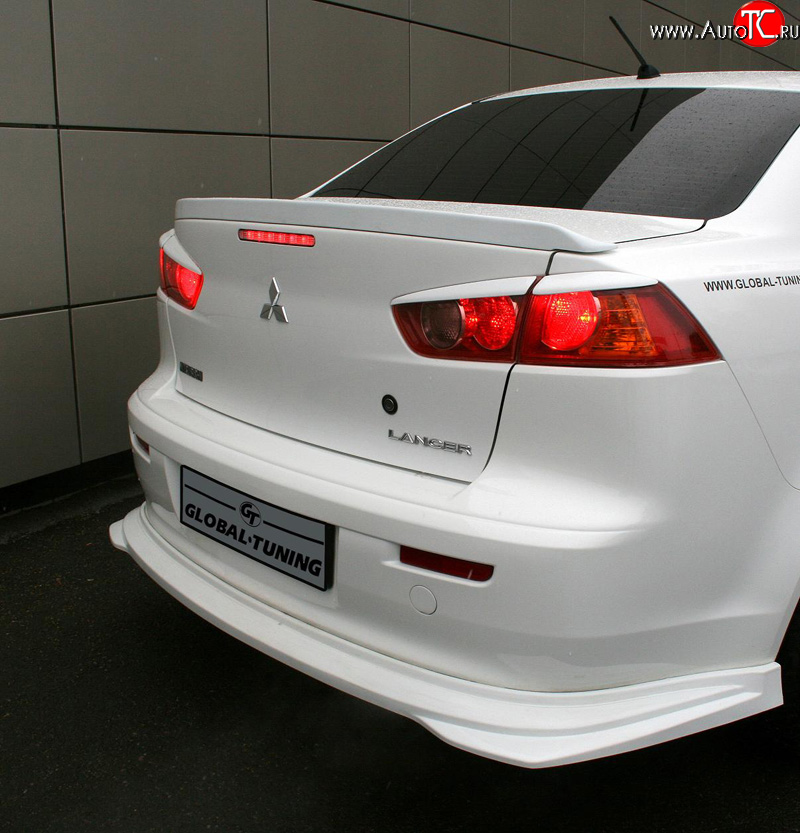 4 749 р. Лип спойлер Mitsubishi Global-Tuning Mitsubishi Lancer 10 седан дорестайлинг (2007-2010) (Неокрашенный)  с доставкой в г. Таганрог