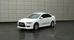 4 749 р. Пороги накладки Global-Tuning Mitsubishi Lancer 10 седан рестайлинг (2011-2017) (Неокрашенные)  с доставкой в г. Таганрог. Увеличить фотографию 2