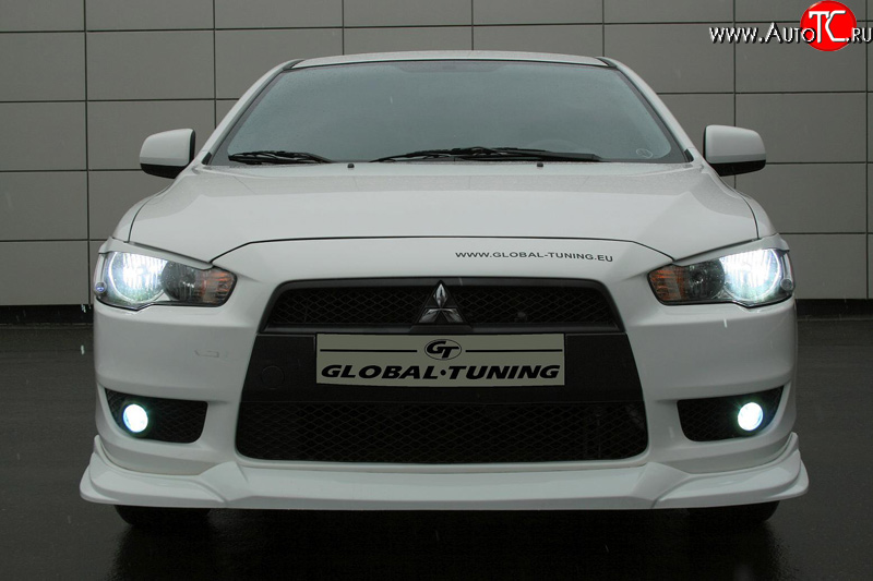 699 р. Реснички Mitsubishi Global-Tuning Mitsubishi Lancer 10 седан дорестайлинг (2007-2010) (Неокрашенные)  с доставкой в г. Таганрог