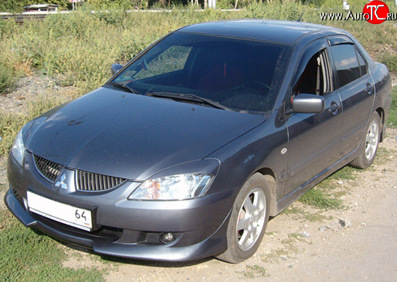 5 499 р. Накладка переднего бампера M-VRS Mitsubishi Lancer 9 1-ый рестайлинг седан (2003-2005) (Неокрашенная)  с доставкой в г. Таганрог