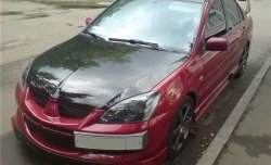 6 399 р. Накладка переднего бампера Evo  Mitsubishi Lancer  9 (2003-2009) 1-ый рестайлинг седан, 1-ый рестайлинг универсал, 2-ой рестайлинг седан, 2-ой рестайлинг универсал (Неокрашенная)  с доставкой в г. Таганрог. Увеличить фотографию 3