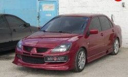 6 399 р. Накладка переднего бампера Evo  Mitsubishi Lancer  9 (2003-2009) 1-ый рестайлинг седан, 1-ый рестайлинг универсал, 2-ой рестайлинг седан, 2-ой рестайлинг универсал (Неокрашенная)  с доставкой в г. Таганрог. Увеличить фотографию 4