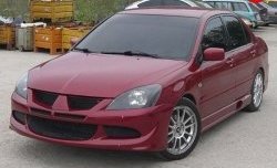 15 999 р. Передний бампер Evo Mitsubishi Lancer 9 1-ый рестайлинг универсал (2003-2005) (Без сетки, Неокрашенный)  с доставкой в г. Таганрог. Увеличить фотографию 2