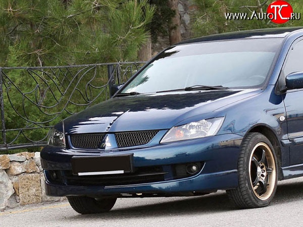 5 749 р. Накладка переднего бампера Sport 2.0  Mitsubishi Lancer  9 (2005-2009) 2-ой рестайлинг седан, 2-ой рестайлинг универсал (Неокрашенная)  с доставкой в г. Таганрог