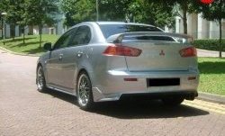 4 999 р. Накладка Zodiak под одинарный выхлоп на задний бампер  Mitsubishi Lancer  10 (2007-2017) седан дорестайлинг, седан рестайлинг (Неокрашенная)  с доставкой в г. Таганрог. Увеличить фотографию 2