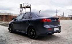 4 999 р. Накладка Zodiak под одинарный выхлоп на задний бампер  Mitsubishi Lancer  10 (2007-2017) седан дорестайлинг, седан рестайлинг (Неокрашенная)  с доставкой в г. Таганрог. Увеличить фотографию 4