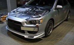 4 849 р. Накладка Zodiak на передний бампер Mitsubishi Lancer 10 хэтчбэк дорестайлинг (2007-2010) (Неокрашенная)  с доставкой в г. Таганрог. Увеличить фотографию 3