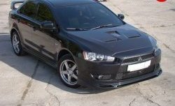 4 849 р. Накладка Zodiak на передний бампер Mitsubishi Lancer 10 хэтчбэк дорестайлинг (2007-2010) (Неокрашенная)  с доставкой в г. Таганрог. Увеличить фотографию 5