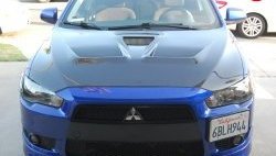 31 799 р. Пластиковый капот Evo Mitsubishi Lancer 10 седан дорестайлинг (2007-2010) (Неокрашенный)  с доставкой в г. Таганрог. Увеличить фотографию 10