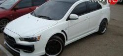 4 549 р. Пороги накладки Evo Mitsubishi Lancer 10 седан рестайлинг (2011-2017) (Неокрашенные)  с доставкой в г. Таганрог. Увеличить фотографию 3