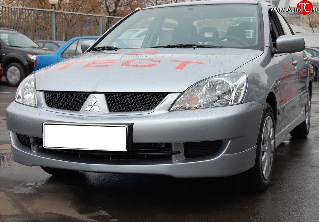 4 249 р. Накладка переднего бампера GT Dynamics Mitsubishi Lancer 9 1-ый рестайлинг седан (2003-2005) (Неокрашенная)  с доставкой в г. Таганрог