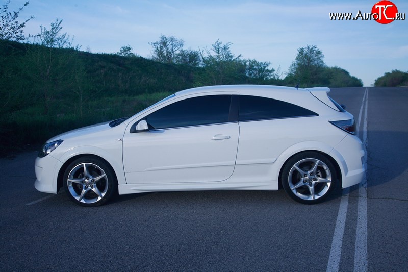 4 599 р. Пороги накладки DM-Style  Opel Astra  H GTC (2004-2011) хэтчбек 3 дв. дорестайлинг, хэтчбек 3 дв. рестайлинг (Неокрашенные)  с доставкой в г. Таганрог