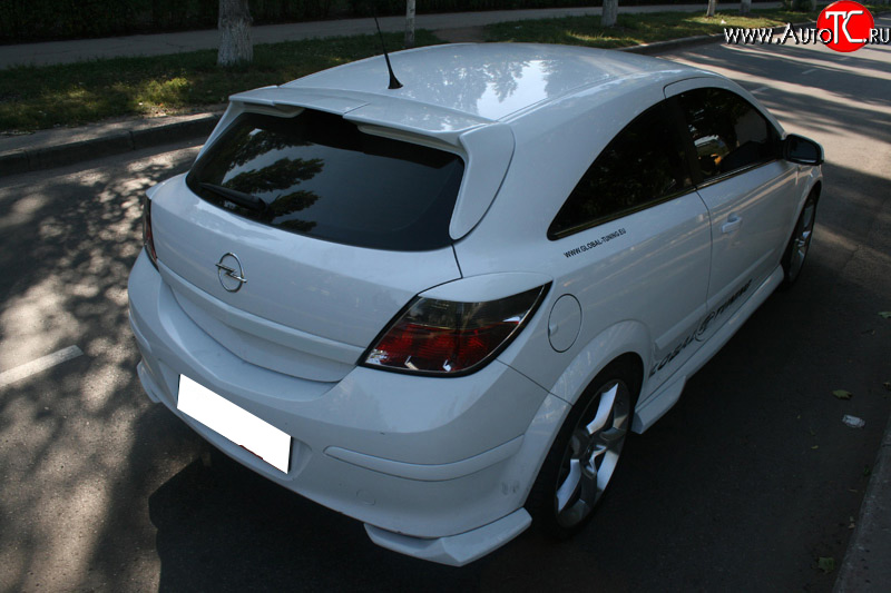 2 969 р. Комплект накладок на задний бампер Global Tuning  Opel Astra  H GTC (2004-2011) хэтчбек 3 дв. дорестайлинг, хэтчбек 3 дв. рестайлинг (Неокрашенная)  с доставкой в г. Таганрог