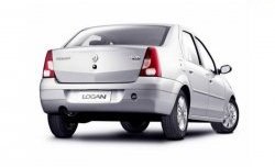 10 549 р. Задний бампер SAT Renault Logan 1 дорестайлинг (2004-2010) (Неокрашенный)  с доставкой в г. Таганрог. Увеличить фотографию 2