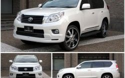 7 599 р. Накладка LX Mode на передний бампер Toyota Land Cruiser Prado J150 дорестайлинг (2009-2013) (Неокрашенная)  с доставкой в г. Таганрог. Увеличить фотографию 2