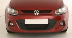 7 249 р. Передний бампер Sport Volkswagen Polo 5 седан дорестайлинг (2009-2015) (Неокрашенный)  с доставкой в г. Таганрог. Увеличить фотографию 2