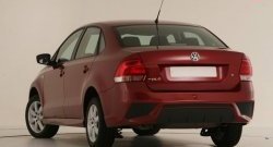 7 249 р. Задний бампер Sport Volkswagen Polo 5 седан дорестайлинг (2009-2015) (Неокрашенный)  с доставкой в г. Таганрог. Увеличить фотографию 2