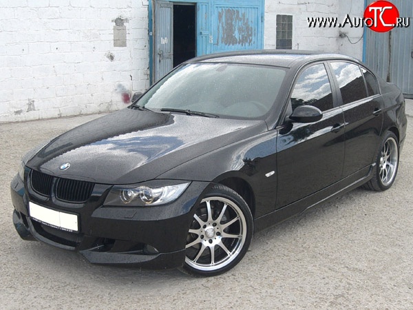 5 999 р. Накладка переднего бампера AC Shnitzer  BMW 3 серия  E90 (2004-2008) седан дорестайлинг (Неокрашенная)  с доставкой в г. Таганрог