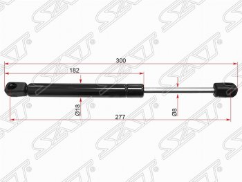 599 р. Упор капота SAT (газовый) Volkswagen Jetta A4 седан (1998-2005)  с доставкой в г. Таганрог. Увеличить фотографию 1