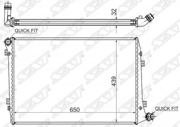 Радиатор двигателя SAT Audi A3 8PA хэтчбэк 5 дв. 2-ой рестайлинг (2008-2010)