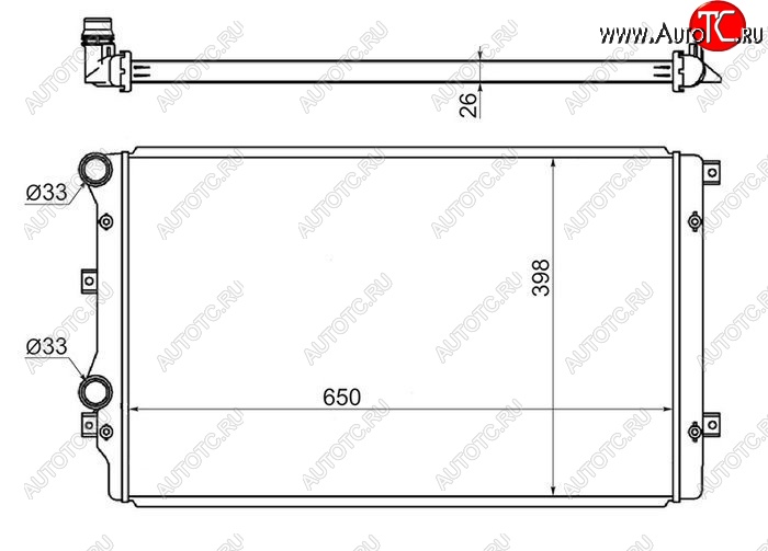 6 699 р. Радиатор двигателя SAT (пластинчатый, Китай) Audi A3 8PA хэтчбэк 5 дв. 2-ой рестайлинг (2008-2010)  с доставкой в г. Таганрог