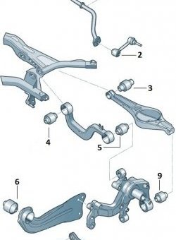 1 139 р. Полиуретановый сайлентблок поперечного рычага задней подвески Точка Опоры Volkswagen Jetta A6 седан дорестайлинг (2011-2015)  с доставкой в г. Таганрог. Увеличить фотографию 2