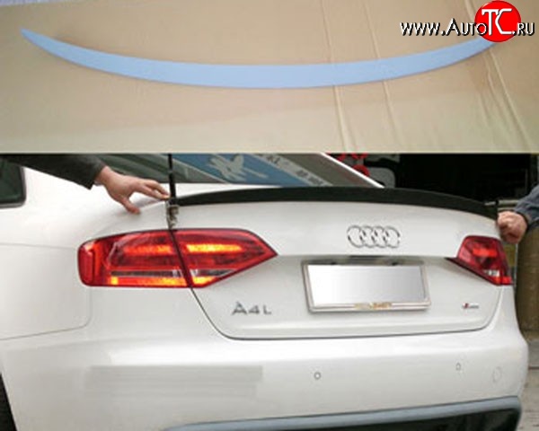 3 399 р. Лип спойлер АВТОКРАТ  Audi A4  B8 (2007-2011) дорестайлинг, седан (Неокрашенный)  с доставкой в г. Таганрог